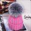 wholesale real fur pom pom beanie winter fur beanie winter fur pom hat