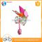 Colorful flower kids toy windmill with barbie girl, bicycle decoration
