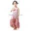 Vintage Children Frocks Design Wholesale Women Dress Pink Cotton Backless Baby Girls Party Dress With Lace