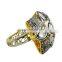 Wholesale silver Diamond Ring, Rose Cut Diamond Ring 14k Gold Diamond Ring Jewelry supplier