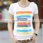 Manufacturer Stylish Woman Custom Printed Design Your Own T Shirt Fabric Price