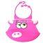 hot sell cartoon soft waterproof silicone baby bibs