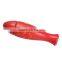 Wood Fish Shape Kids Toys Temple Block Beater Percussion Instrument red