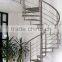 Modern exterior stainless steel wood round stairs --YUDI