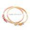 Gold plated jewelry wholesale zinc alloy rhinestone love bracelets bangle for best friend