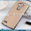 New Product Chrome Gold Side PC Leather Coated Cell Phone Case for LG G4