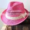 China supplier manufacture Fast Delivery cheap fedora straw hat for party