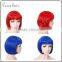 100% high resistant fiber short straight synthetic hair bob wig for party
