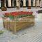 Weather resistant outdoor flower pot wooden planter box
