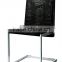 Modern Fancy Black PU Metal Dining Chair Reception Chair Modern Turkish Furniture Dining Room