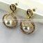 Crystal Diamond Gold Fashion Cheap Pearl Earring