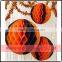 Vintage Honeycomb Waffle paper Balls Black and Orange honeycomb lantern