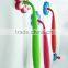 new design colorful leaf shape silicone pencil with topper