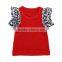 New style fashion girl's shirt summer cotton sleeveless baby ruffle T-shirt toddler girls T-shirt