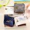 Top quality vintage style Woman Canvas Fancy Coin Purse wallet promotional bag mini cute cotton wallet with metal logo rivet