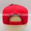 Beautiful buttons decorative red flat brim caps
