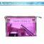 transparent PVC cosmetic handle bag with zipper