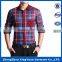 Special shirt for men plaid long-sleeved shirt fashion pocket design