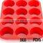 Large 12cavity Cup Shaped Cake Decorating Tools Silicon Cupcake Muffin Cake Mold