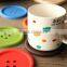 Fancy Silicone Cute Button Coasters Cup Mat