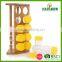 2016 hot selling low price glass spice jar set with rack,spice storage jar