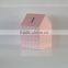 Pink wooden piggy bank