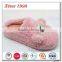 cute leisure soft pink fur animal slippers