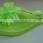 Ladies Basic Fashion Beach Summer Pvc Slipper With Flower Decoration