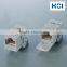 Cat6 UL 180Degree Unshielded UTP Modular Keystone Jack