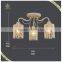 Traditional Beautiful Glass Shade Ceiling Lamp for Home and Hotel, 3 Lights Ceiling Lamp