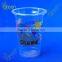 10oz disposal transparent/white PET plastic cups dome lid