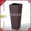S&D Various plastic pe rattan hand made outdoor decorative indoor flower pots / cheap garden ceramic planters and pots set of 3