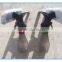 Spray window brush window cleaner with microfiber and rubber wiper strip