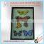 antique 3D paper printing wooden butterfly picture frame with glass covering
