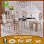 TH362 New modern stainless steel base marble top dining table set