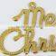 Silver/Golden English Merry Christmas Alphabet Decorative Hanging Ornaments Christmas Words Decorations