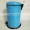 Powder Coated Dustbin 12L Stainless Steel Foot Pedal Trash Can kitchen waste Bin