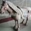 carved antique imitation wooden horse sculpture home hotel decoration