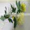 SJ20170054 artificial yellow fabric peony flower for indoor decoration