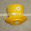 customizedl mug ,Yellow Metal Cup and Saucer Pot Container Planter