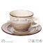 Cup Saucer silk screen high quality modern design top sale whloe sale with strips