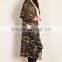 Hot Sale Beach Wear Cover Up Large Size 100% Polyester Camouflage Print Chiffon Bohemian Style Summer Cardigan For Women
