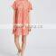 Plaid Summer Dresses Womens Orange Short Sleeve Cute Dress