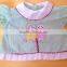Wholesale Cute Embroider Baby Boutique Frock Designs of Little Girl Clothes for Baby Wear