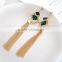 purple acrylic long pendant stud earrings diy handmade fashion long hanging stud earrings for 2016 women jewelry