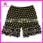 Lovebaby Girls gold polka dots ruffle shorts baby icing ruffle pants 100% cotton leggings LBP20160512-2
