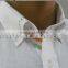 2016 pick stitch saddle stitch button down collar men's contrat color linen dress shirt