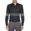 High quality men's French collar deep blue evening dress long-sleeved shirt