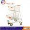 Canada style two tier metal grocery shopping trolley/cart wholesale