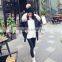 B22687A Korea fashion pink big fur collar long down jacket